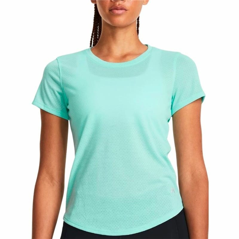 Women’s Short Sleeve T-Shirt Under Armour Streaker Ss Aquamarine