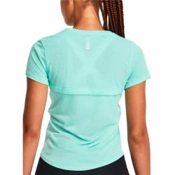 Women’s Short Sleeve T-Shirt Under Armour Streaker Ss Aquamarine