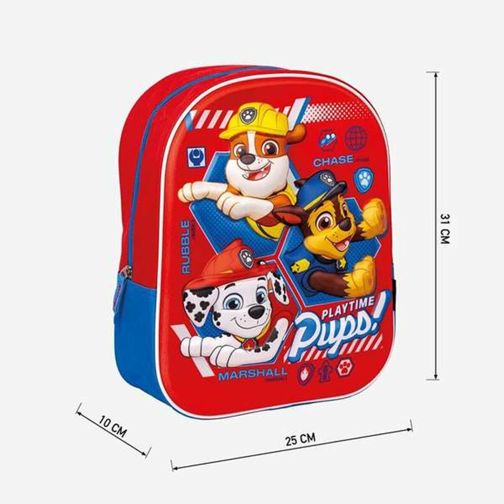 Cartable The Paw Patrol Rouge 25 x 31 x 10 cm