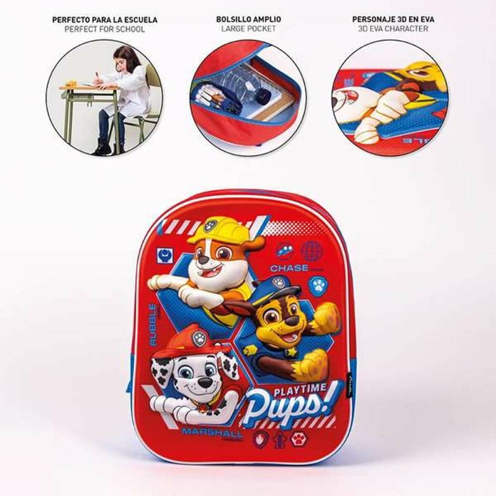 Cartable The Paw Patrol Rouge 25 x 31 x 10 cm