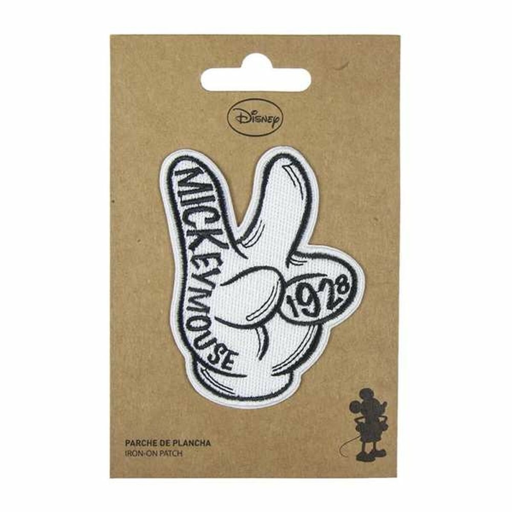 Patch Mickey Mouse Weiß 9,5 x 14,5 cm