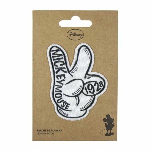 Patch Mickey Mouse White 9,5 x 14,5 cm