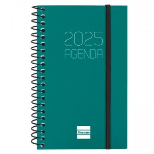Agenda Finocam OPAQUE Vert Mini 7,9 x 12,7 cm 2025