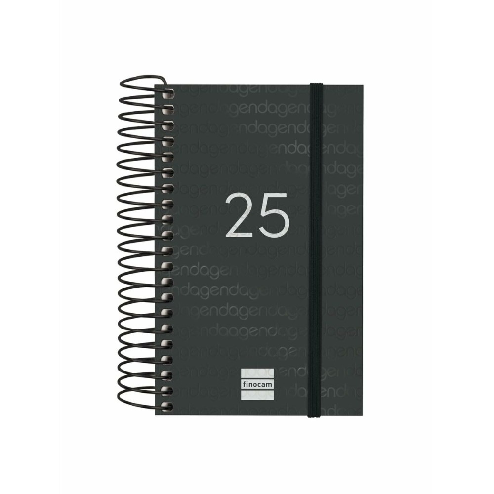 Diary Finocam YEAR Black Mini 7,9 x 12,7 cm 2025