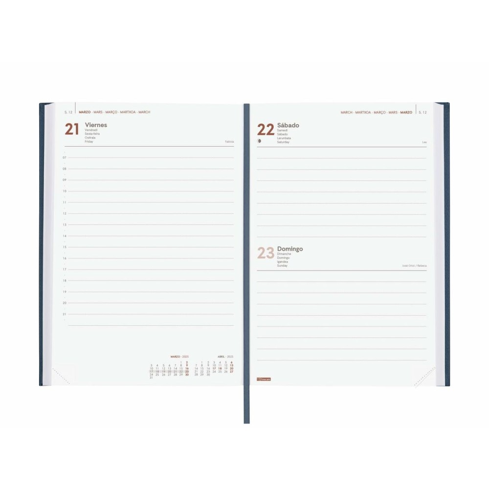 Diary Finocam DYNAMIC MILANO Y10 Blue A5 14 x 20,4 cm 2025