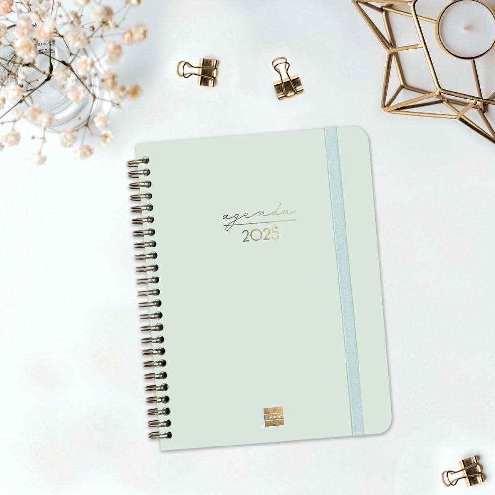 Diary Finocam ALMA Mint A5 15,5 x 21,2 cm 2025