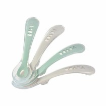 Pieces of Cutlery Béaba Green Grey Silicone 4 Pieces (4 Units)