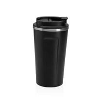 Glas mit Deckel Versa Schwarz Stahl Polypropylen 510 ml