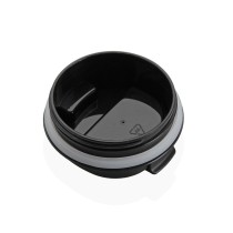 Glass with Lid Versa Black Steel polypropylene 510 ml