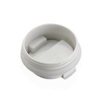 Glass with Lid Versa White Steel polypropylene 510 ml