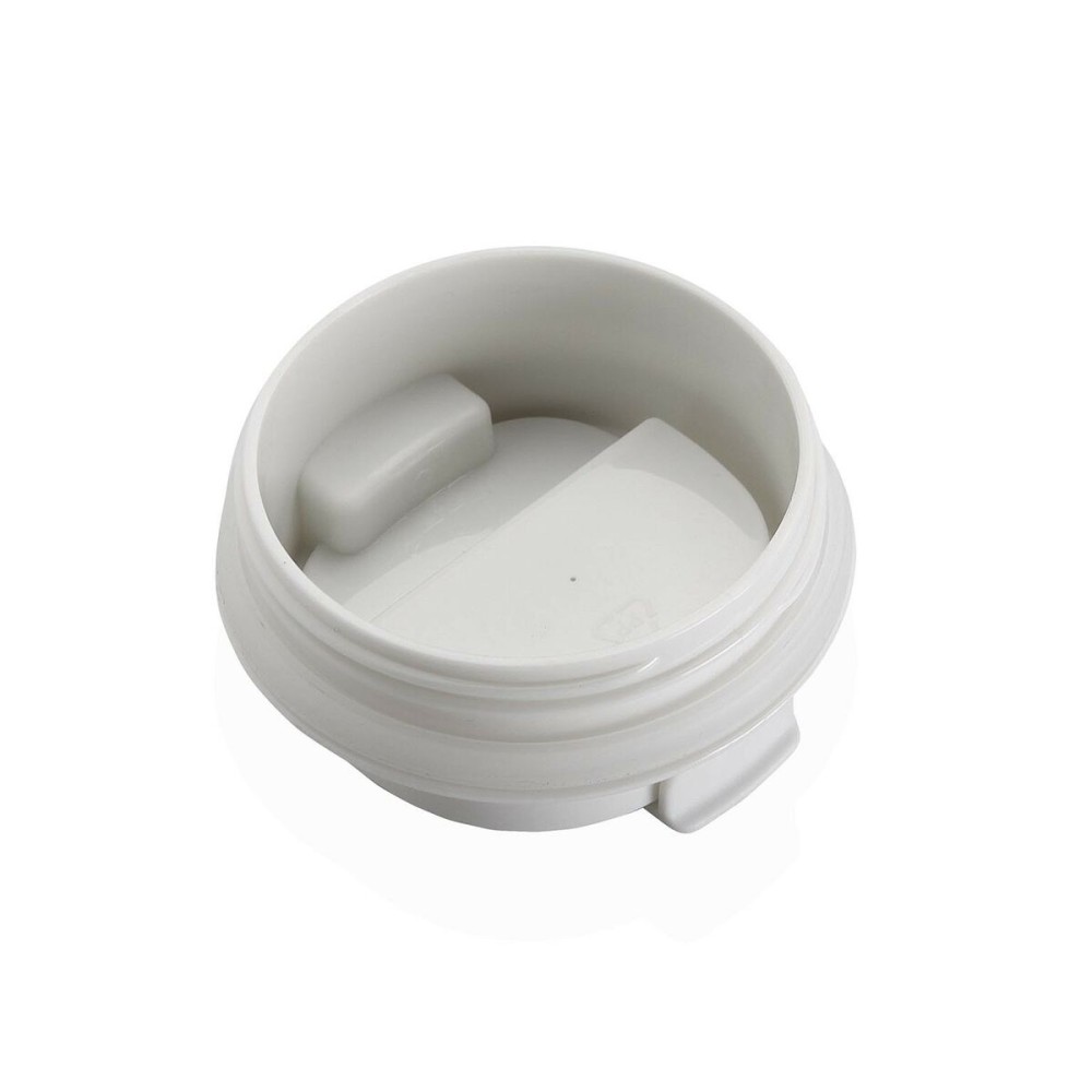 Glass with Lid Versa White Steel polypropylene 510 ml