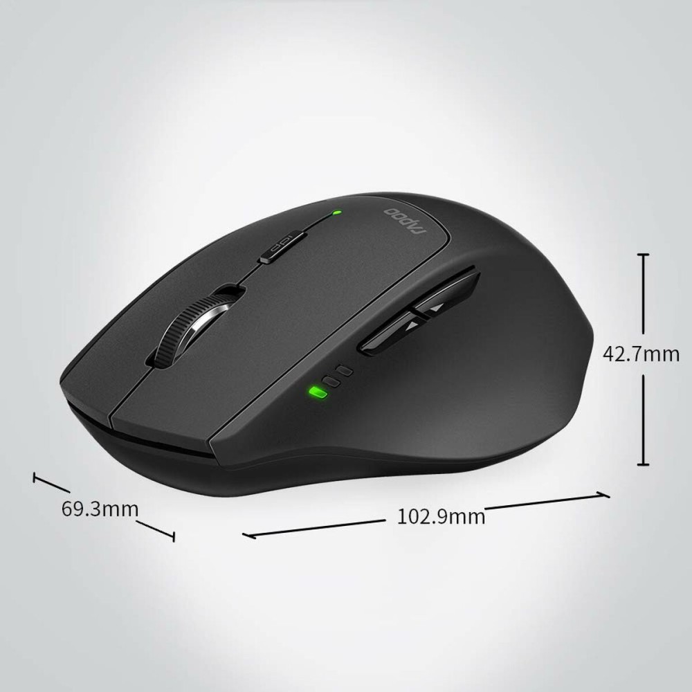 Mouse Rapoo Black Green 1600 dpi