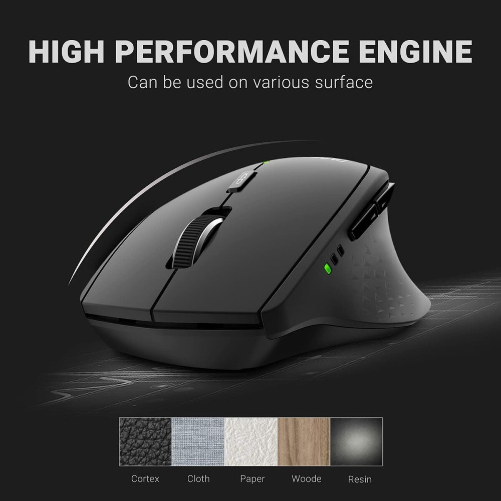 Mouse Rapoo Black Green 1600 dpi