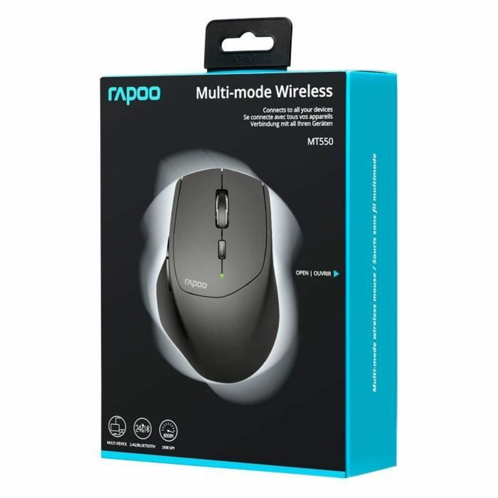 Mouse Rapoo Black Green 1600 dpi