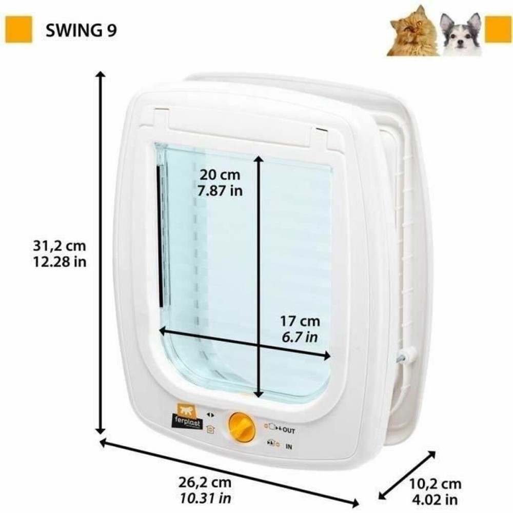 Cat Flap Ferplast Grey Plastic