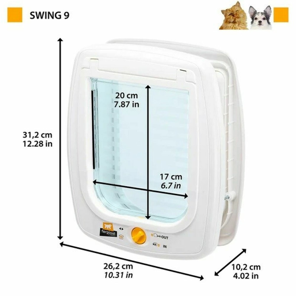 Cat Flap Ferplast Grey Plastic