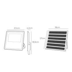 Projecteur EDM 31856 Slim Gris 50 W 600 lm Solaire (6500 K)