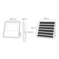 Floodlight/Projector Light EDM 31859 Slim 300 W 2500 lm Solar (6500 K)