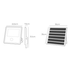 Floodlight/Projector Light EDM 31863 300 W 1800 Lm 3500 lm Solar Movement Sensor (6500 K)