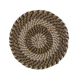Untersetzer Versa Weiß Schwarz Textil Wasserhyazinthe 38 cm