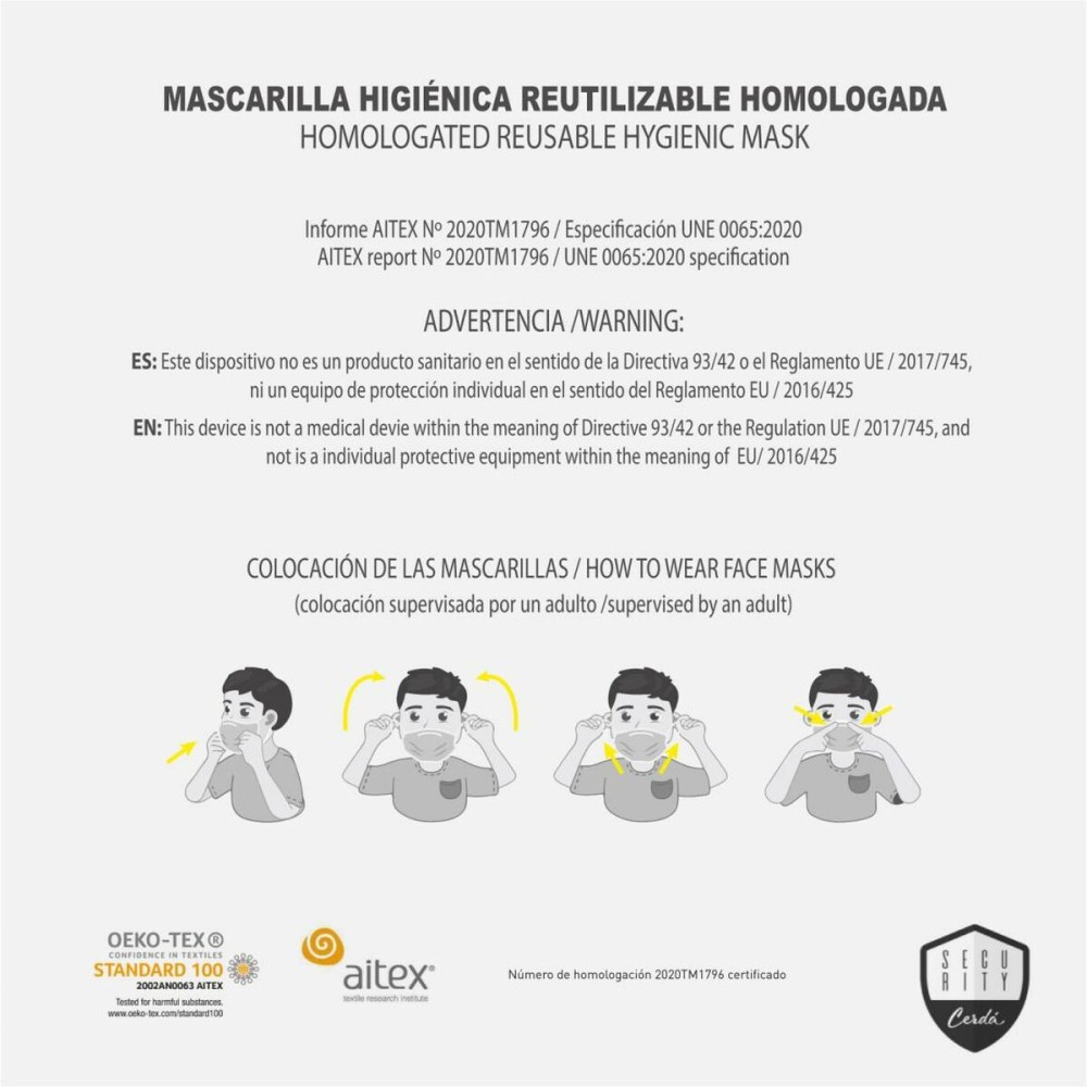 Wiederverwendbare Stoff-Hygienemaske Harry Potter Für Kinder