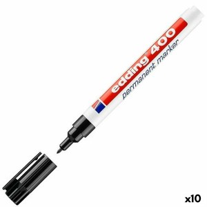 Marqueur permanent Edding 400-01 Noir 1 mm (10 Unités)