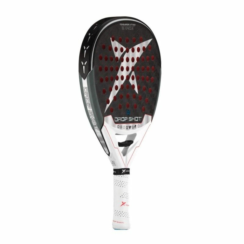 Padel Racket Drop Shot Explore Conqueror Attack Nic White Black