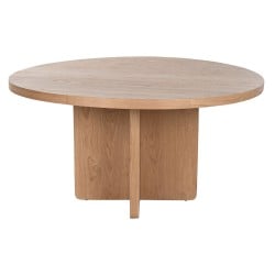 Table de Salle à Manger Home ESPRIT Naturel bois de chêne 152 x 152 x 78 cm