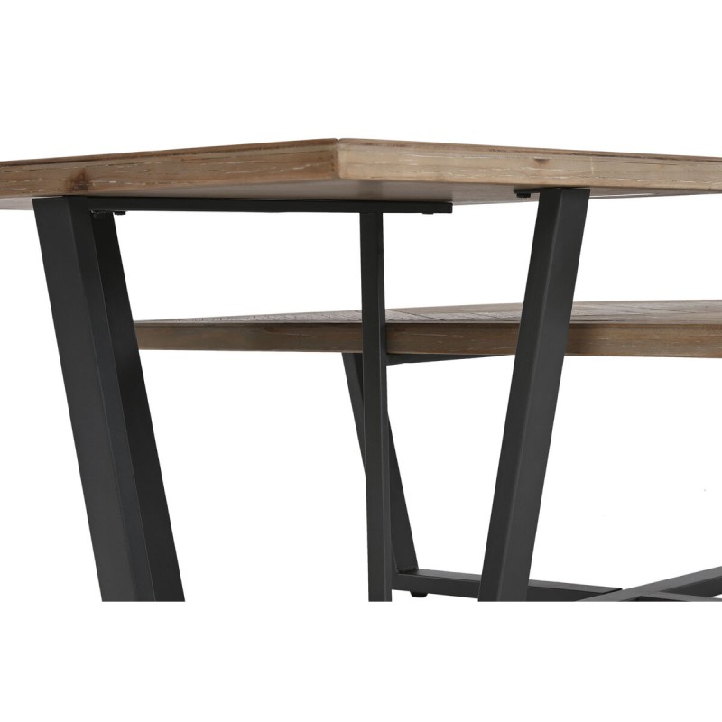 Centre Table Home ESPRIT Black Natural Metal Fir wood 118 x 78 x 45 cm