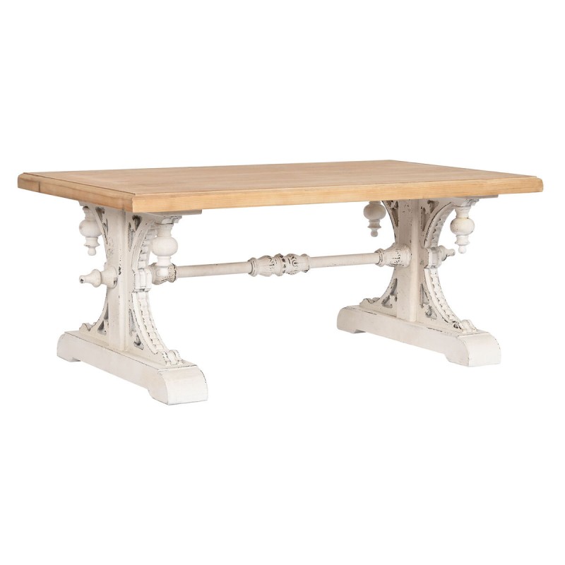 Centre Table Home ESPRIT White Natural Fir wood MDF Wood 110 x 65 x 46 cm