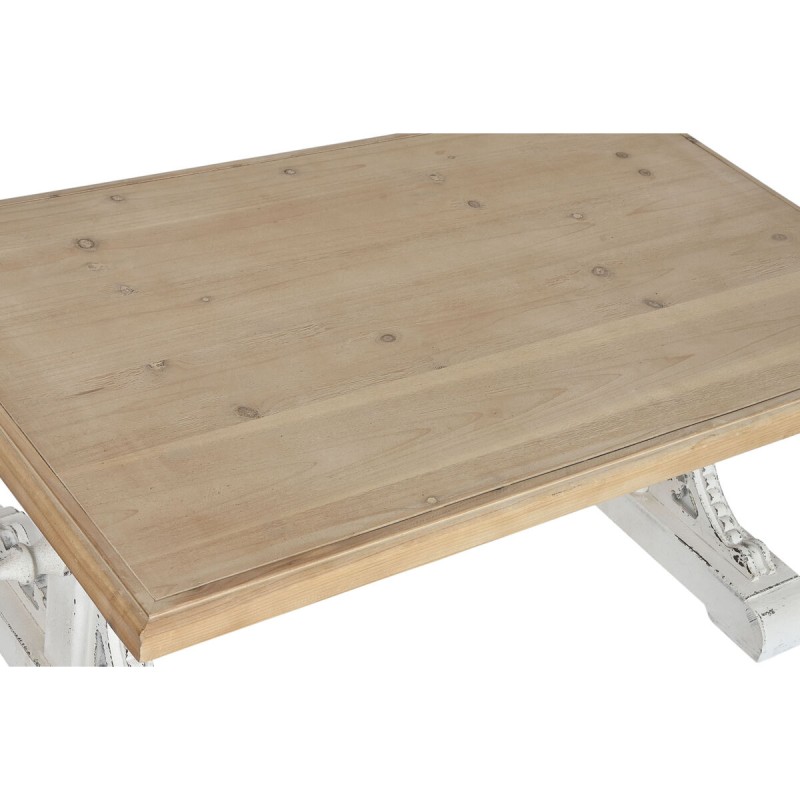 Centre Table Home ESPRIT White Natural Fir wood MDF Wood 110 x 65 x 46 cm