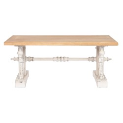 Table Basse Home ESPRIT Blanc Naturel Bois d'épicéa Bois MDF 110 x 65 x 46 cm