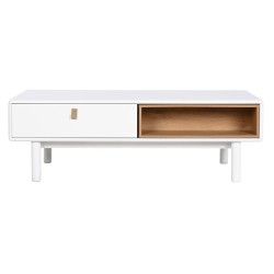 Table Basse Home ESPRIT Blanc Naturel Polyuréthane Bois MDF 120 x 60 x 40 cm