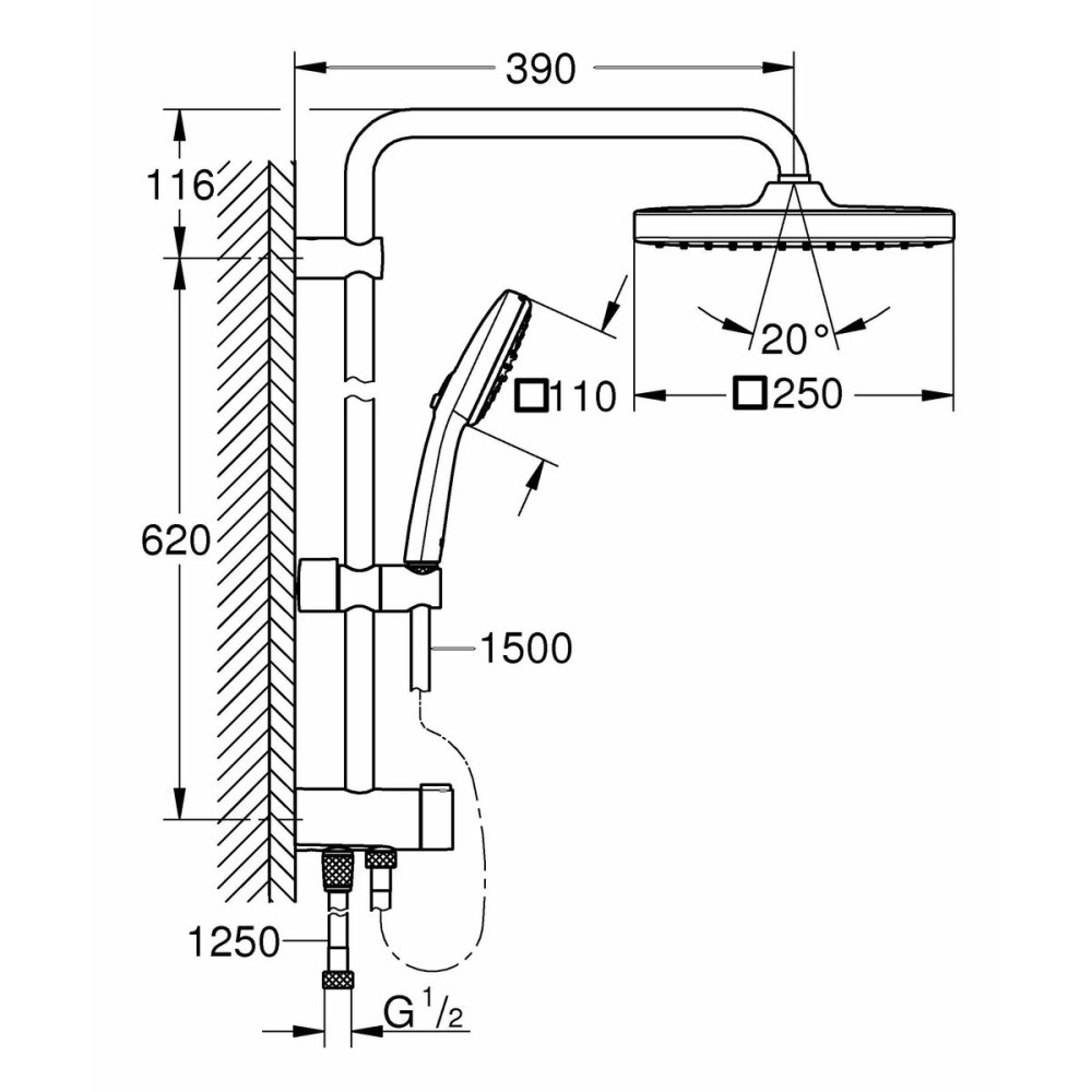 Dusche Säule Grohe ABS