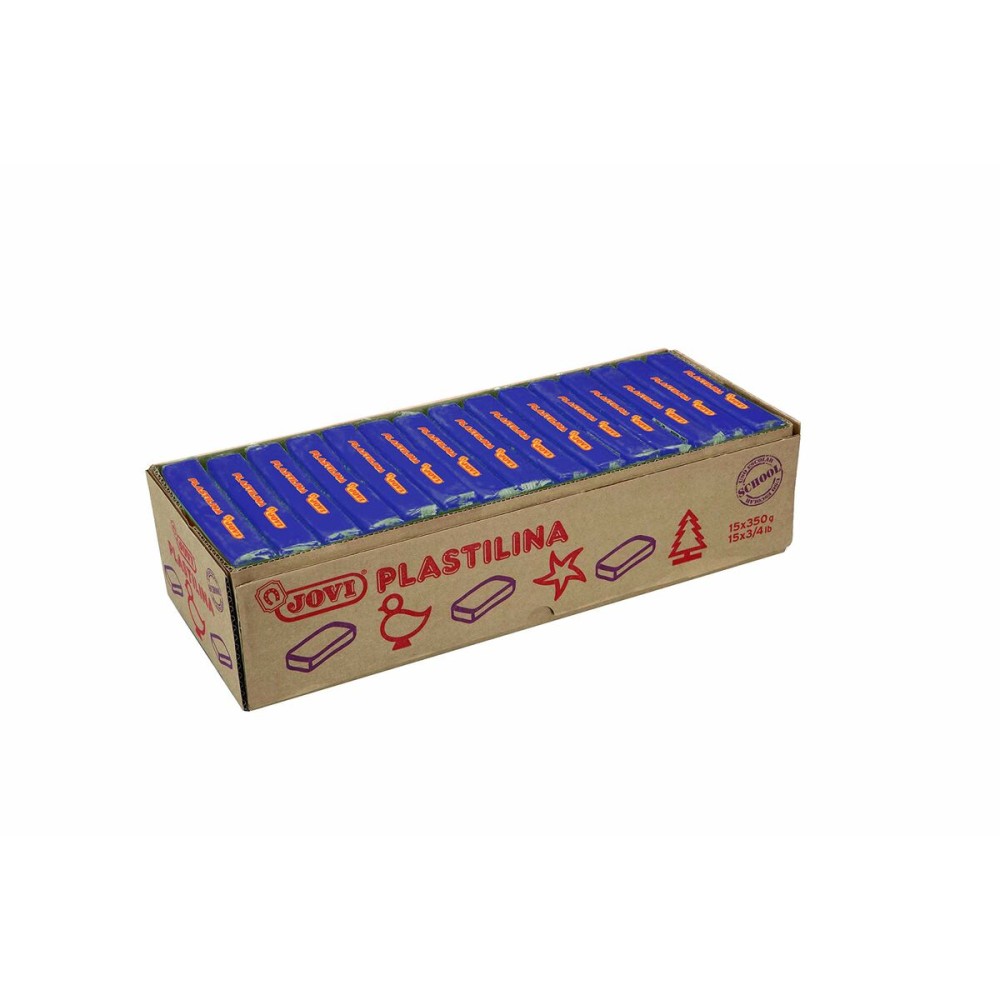 Pâte à modeler Jovi Bleu foncé (15 Pièces)