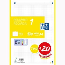 Feuilles quadrillées Oxford Classic Jaune A4 120 Volets Rechange (13 Unités)
