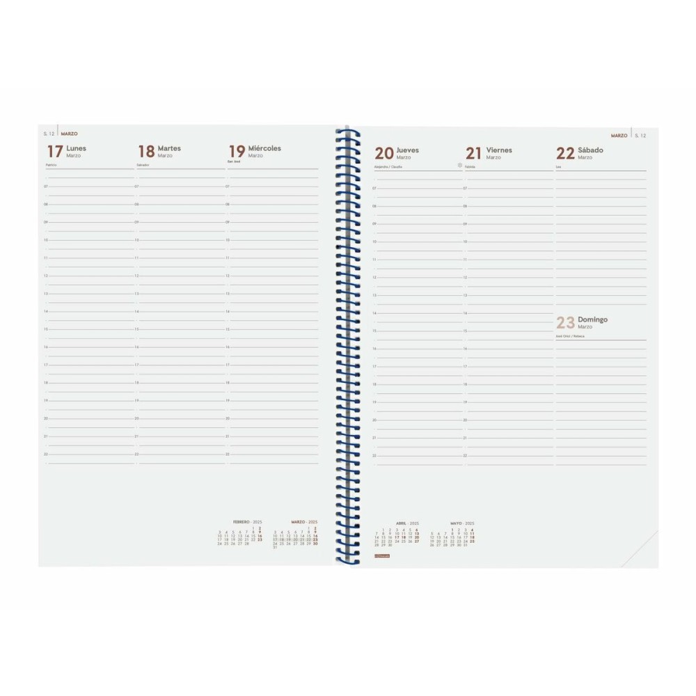Diary Finocam YEAR Blue A4 21 x 29,7 cm 2025