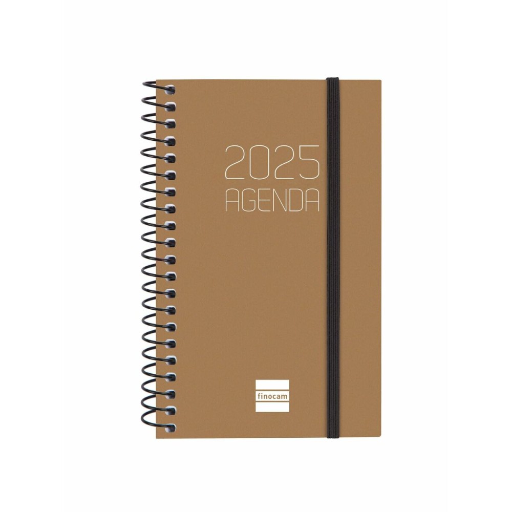 Diary Finocam OPAQUE Brown Mini 7,9 x 12,7 cm 2025
