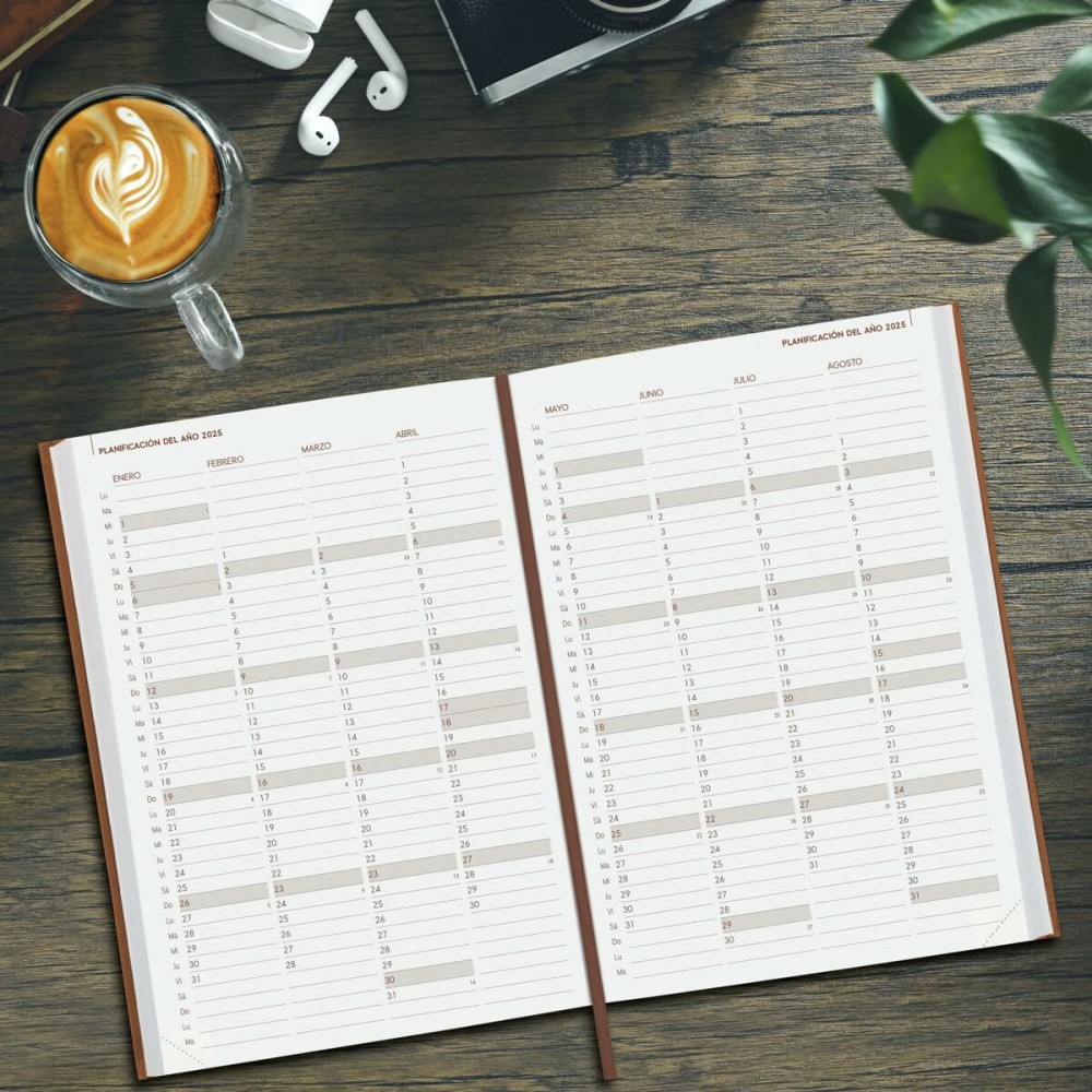 Diary Finocam DYNAMIC MILANO Y11 Brown 16,5 x 24 cm 2025