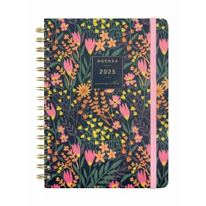 Diary Finocam Moniquilla A5 15,5 x 21,2 cm 2025 Floral