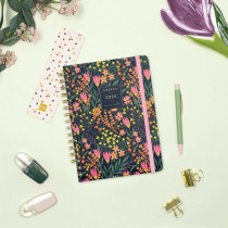 Diary Finocam Moniquilla A5 15,5 x 21,2 cm 2025 Floral