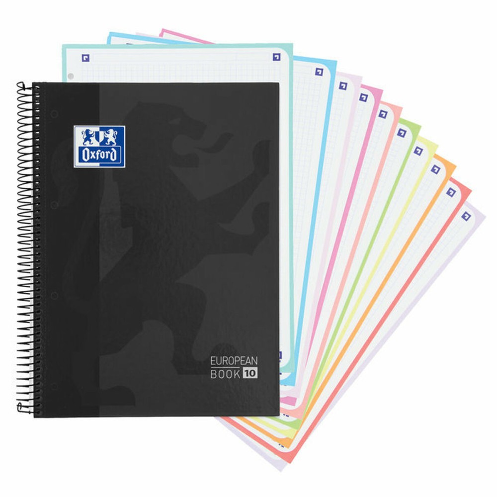 Notebook Oxford Europeanbook 10 School Classic Black A4 150 Sheets (5 Units)