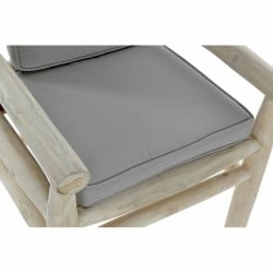 Chaise de jardin DKD Home Decor Naturel Gris clair Teck 65 x 80 x 92 cm