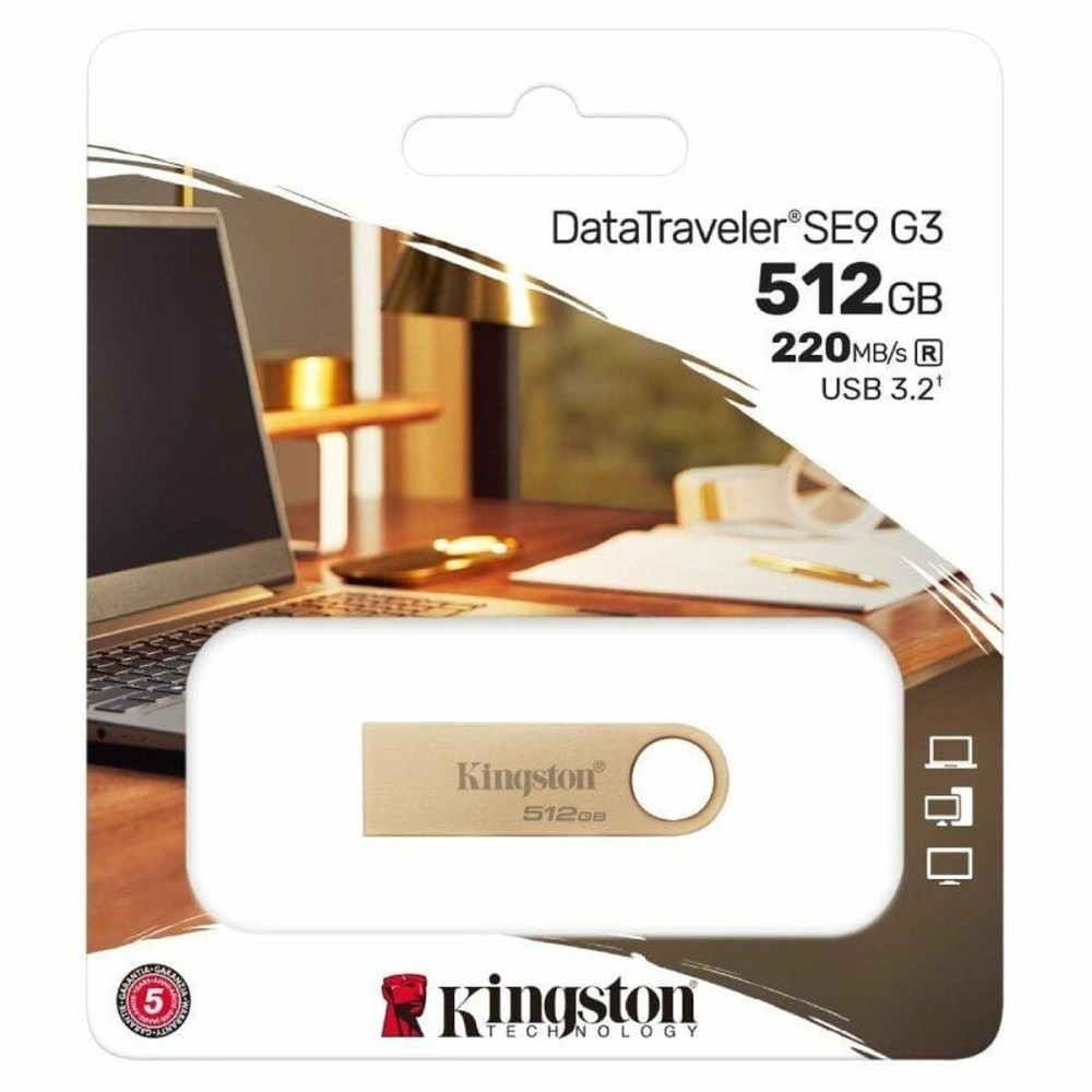 USB Pendrive Kingston DataTraveler SE9 G3 512 GB Gold