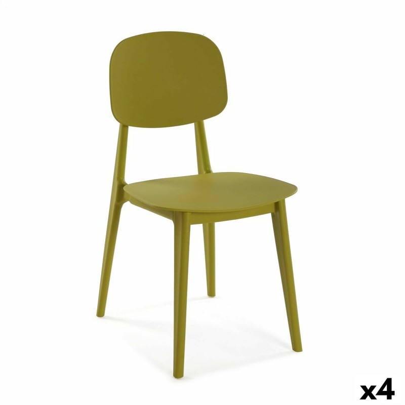 Chair Versa Mustard 39,5 x 80 x 41,5 cm (4 Units)