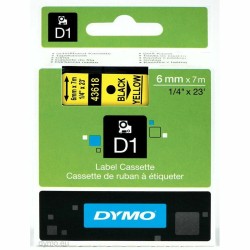 Ruban Laminé pour Etiqueteuses Dymo S0720790 Jaune Noir/Jaune