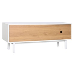 TV-Möbel Home ESPRIT Weiß natürlich Polypropylen Holz MDF 140 x 40 x 55 cm