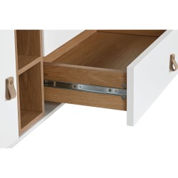 TV-Möbel Home ESPRIT Weiß natürlich Polypropylen Holz MDF 140 x 40 x 55 cm