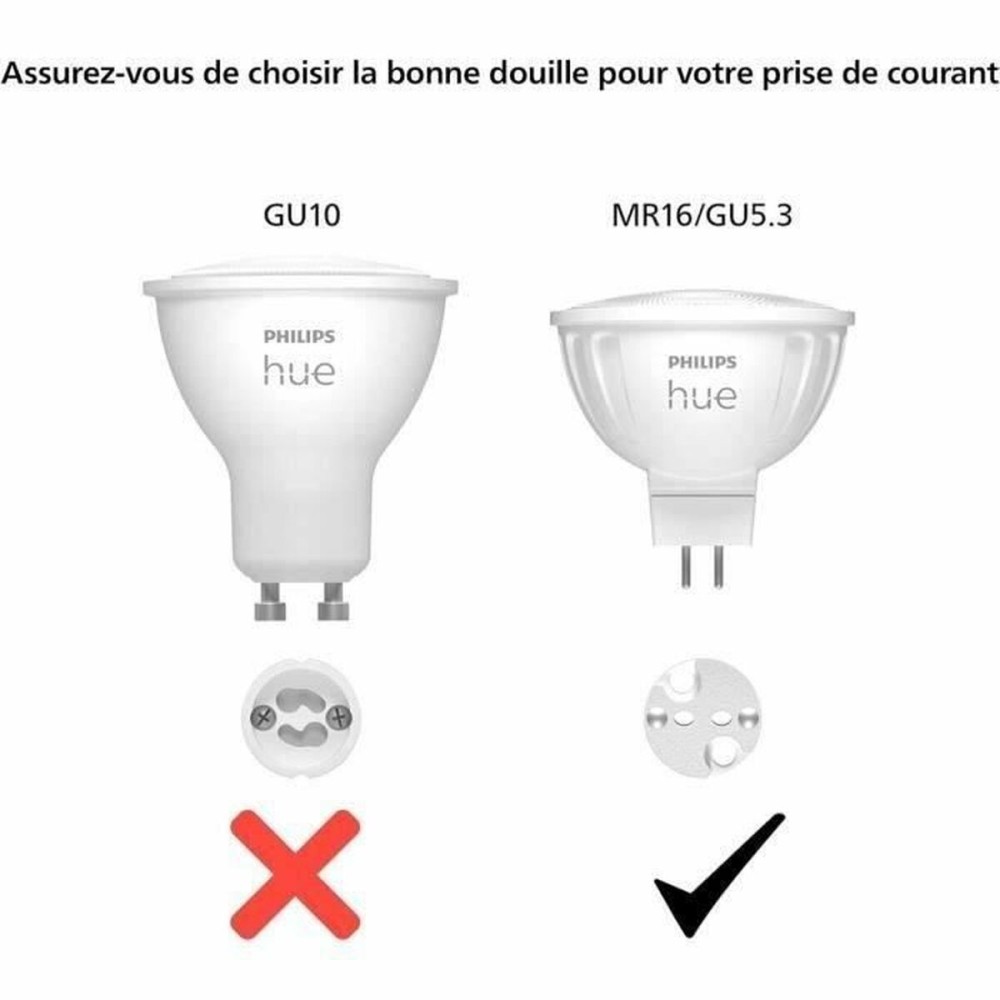 Lampe LED Philips Blanc G 400 lm 2 Unités (2200K) (6500 K)