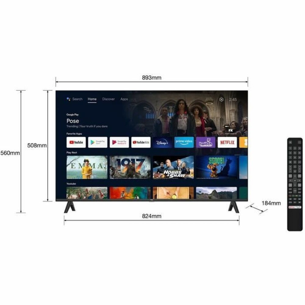 TV intelligente TCL 40" Full HD LED HDR D-LED HDR10